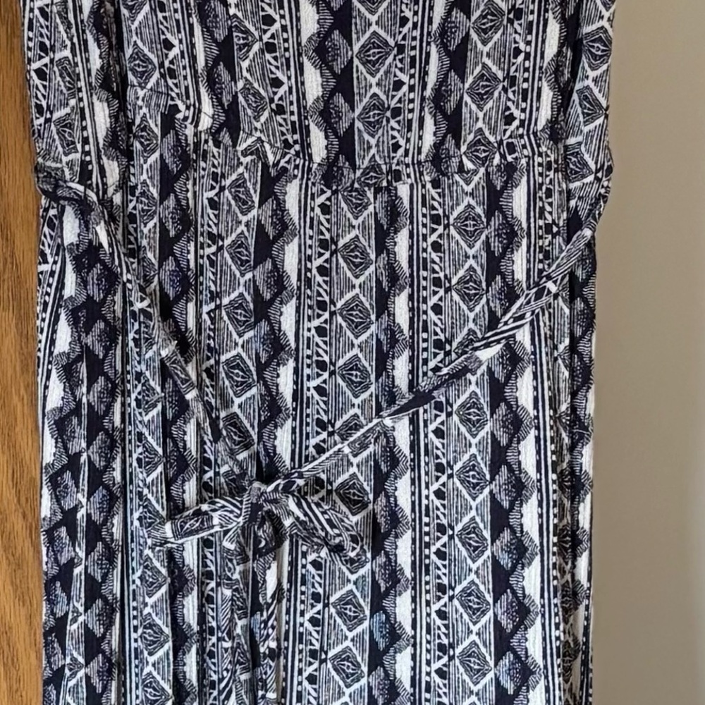 Knox Rose Black and White Geometric Tank Dress